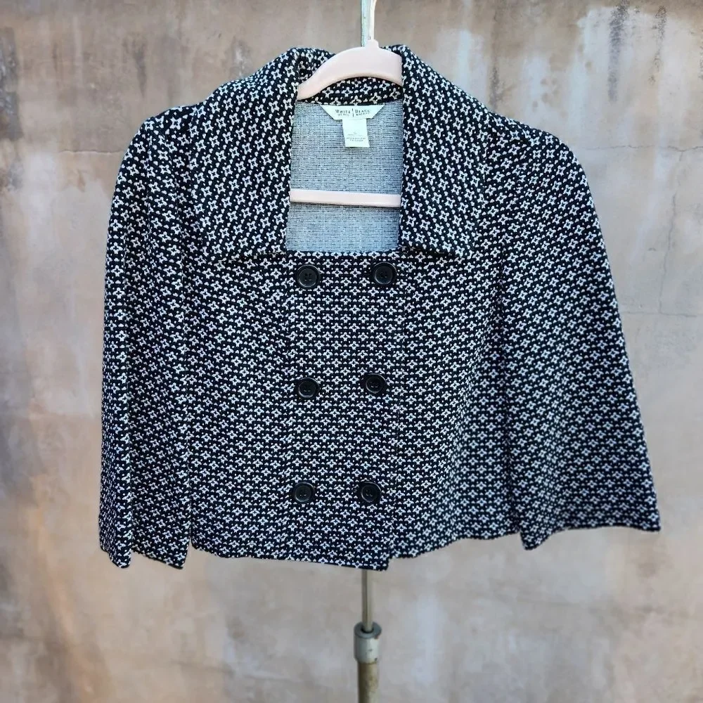 White house black market cropped mod style jacket